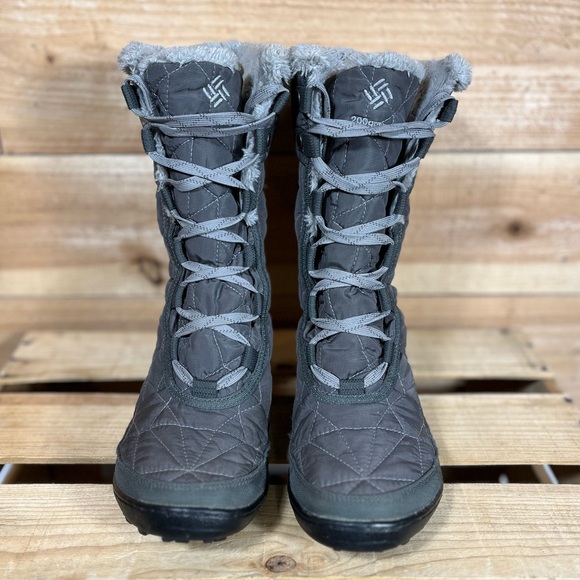 Columbia Minx Mid II, Womens 7, Grey Waterproof 200g Faux Fur Winter Boot - Picture 6 of 14
